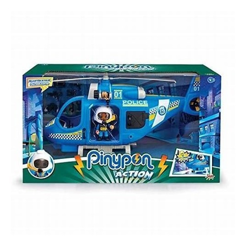 Pinypon Action Helicoptero Policia Luz Fig Int 14782 Pin&pon