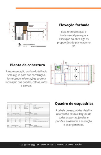 Planta De Casa 3 Quartos - Projeto Arquitetônico Completo