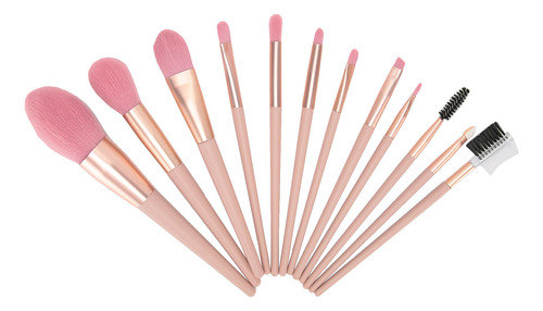 Juego De 12 Brochas De Maquillaje Para Rubor Facial En Polvo