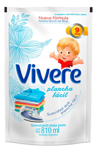 Suavizante Vivere Plancha Fácil repuesto 810 ml