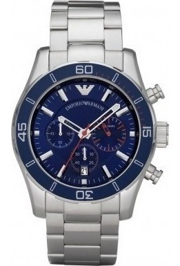 Relógio Empório Armani Ar5933 Azul Original Eua Cronografo
