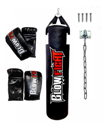 Saco Boxe 70 Cm + 2 Bate Saco + Suporte Blow Fight