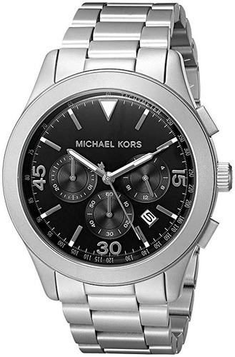 Reloj Michael Kors Gareth Mk8469 Hombre Original Color de la correa Plateado Color del bisel Plateado Color del fondo Negro