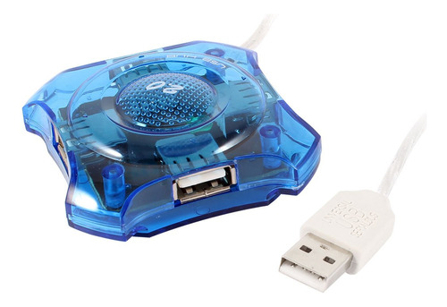 Qtqgoitem Hub Usb2.0 4 Puerto Alta Velocidad Plastico Azul