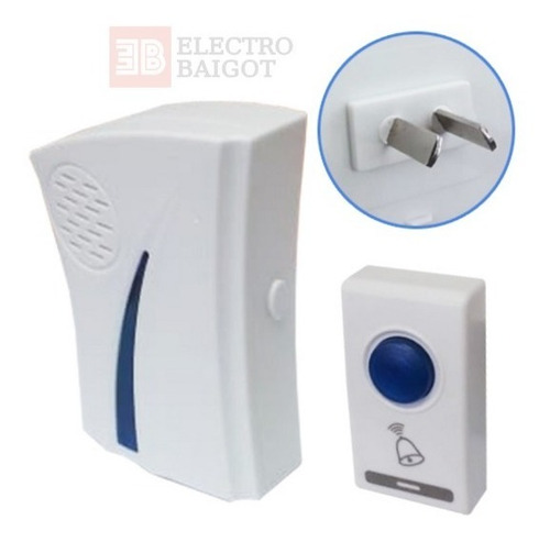 Timbre Inalambrico Con Enchufe Alcance 100mt-32 Melodias