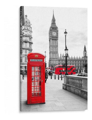 Quadro Decorativo Londres Tela Canvas 80x120 Cm