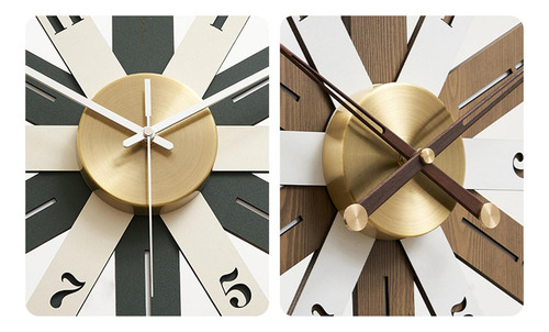 Reloj De Pared Minimalista, Reloj De Pared Verde Oscuro