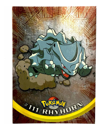Pokémon Topps #111 Rhyhorn Serie 2 Foil Excelente Estado