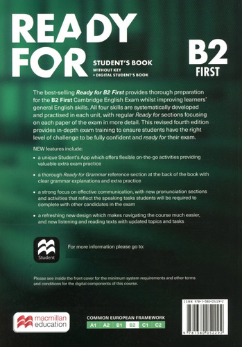 Ready For B2 First - Student's Book 4th Edition - Macmillan