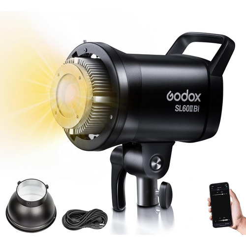 Luz De Video Led Bicolor Sl60w Con 11 Efectos Fx Y Control P