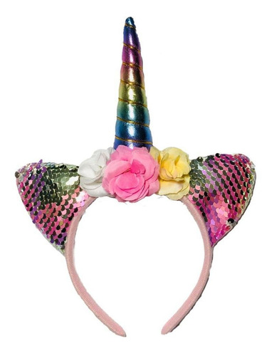 Arco Tiara Unicórnio - Rosa