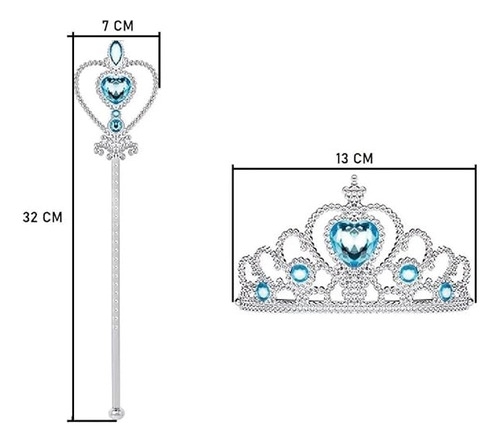 Kit Acessórios Fronzer Elza Cor Azul-turquesa Frozen