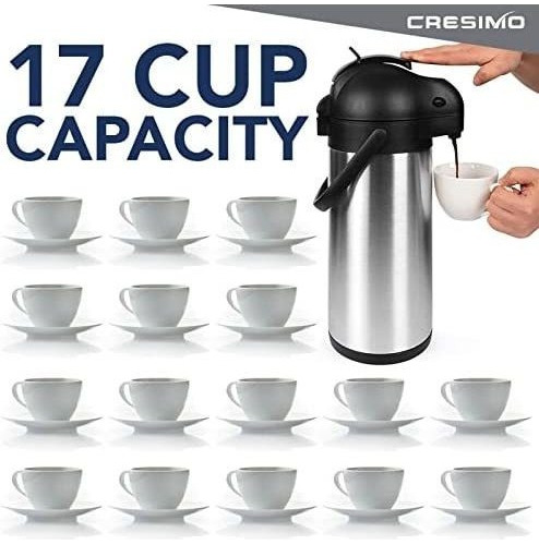 Termo De Acero Inoxidable Para Café 3 Litros Plateado