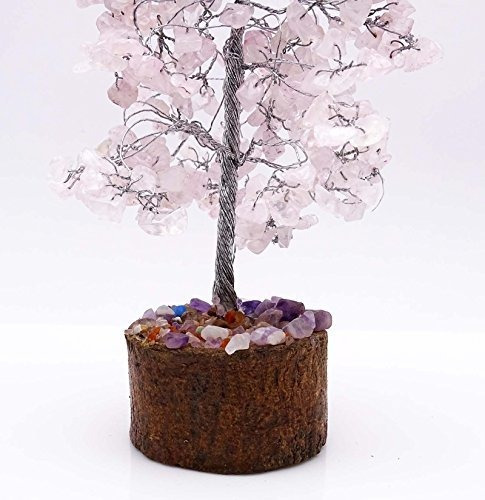 Imagen 2 de 5 de Armonizar Cuarzo Rosa Árbol Feng Shui Curativo De Piedra Esp