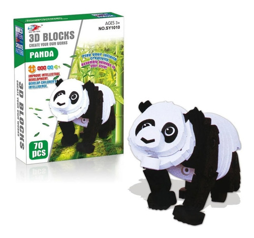 Panda Figura Armable Diy Didáctica Pandita Juguete