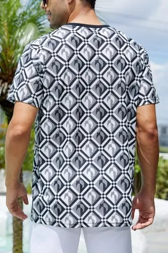 Uniquestyle Designer Camiseta Sin Arrugas Para Hombre Camise