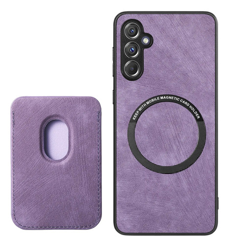Funda De Piel Extraíble Con Tarjetas Magnéticas 2 En 1 Para