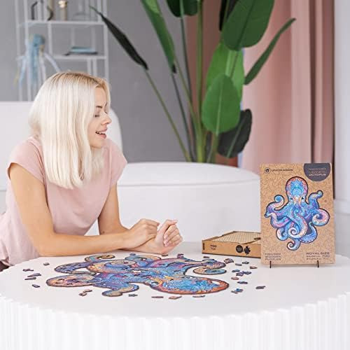 Unidragon Rompecabezas De Madera Pulpo Magnético 700 Piezas