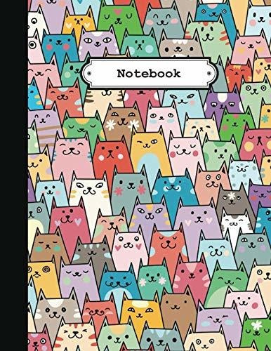 Book : Notebook Cute Colorful Cats College Ruled Lined Page