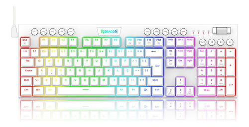 Teclado Mecânico Redragon Horus, Rgb, Switch Brown, Abnt2, B