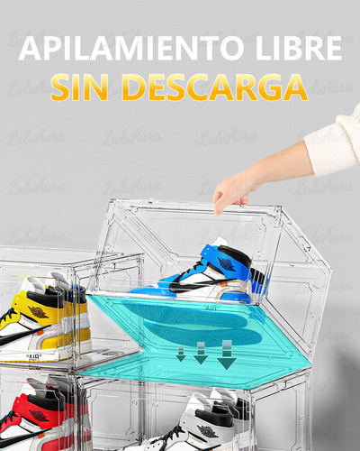 Zapateras Apilables Transparentes 10pz Caja Plástica Zapatos Transparente