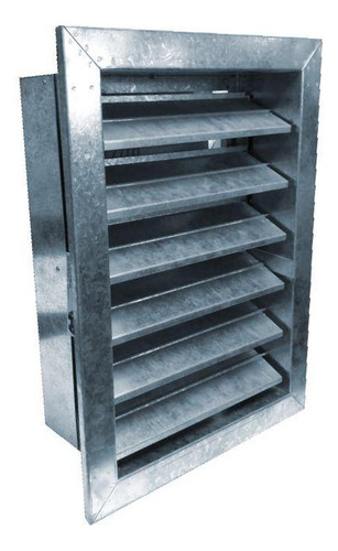 Louver De Aletas Fijas, Mxlcl-0292, 18x18x4 , Base X Altura