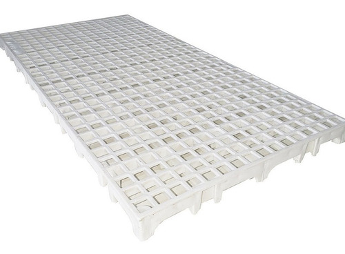 Piso Pallet Plástico 25x50 Branco Estrado Multi Forração