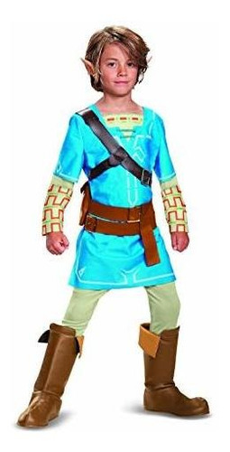 Disfraz Deluxe Link Breath Of The Wild Azul, Talla M (7-8)