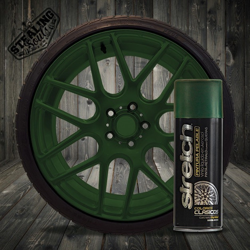 Imagen 2 de 10 de Stretch | Verde Militar | Pintura Removible Mate | Clásica