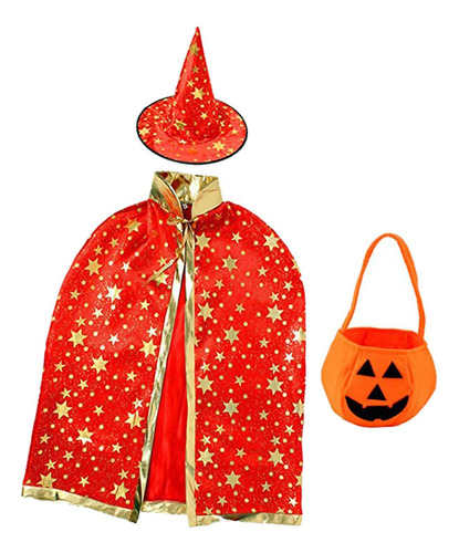 Conjunto De Disfraz De Halloween Para Niños Con Capa De