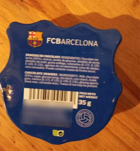 Grageas De Chocolate Del Equipo De Fútbol Español Barcelona 