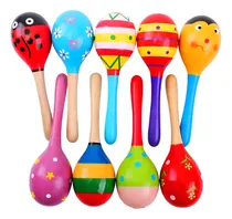 Comprar Juguete De Maracas Madera De Colores Para Niños 1par Sonidos