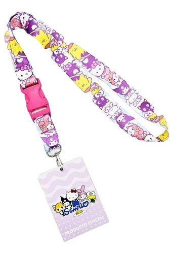 Lanyard Llavero Cinta Sanrio Hello Kitty Licencia Oficial