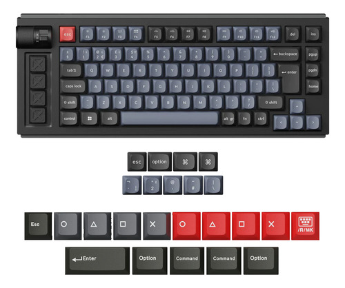 Teclado Inalambrico Keychron Lemokey L1 Qmk Mecanico Uk Teclado Negro Carbon Idioma Inglés Uk