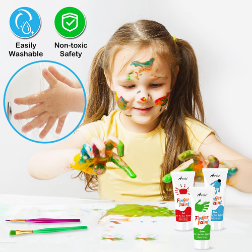 Kit De Pintura Para Niños Con 27 Colores Lavables