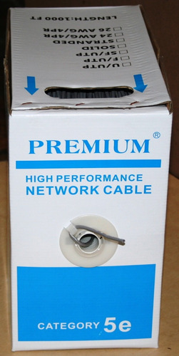 Imagen 3 de 4 de Cable Utp Cat5e 2 Pares P/interiores 300 Mts B02