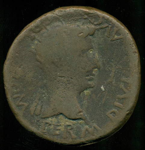 Imperio Romano Hispania Col. Rómula Tiberio 14-37dc Dupondio