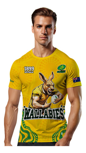 Camiseta Australia Rugby Wallabies Dry Fit Df 3101/2