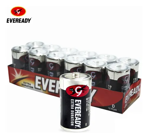 Pila Eveready Tipo D Grande Carbon Zinc Charola Pack X 24