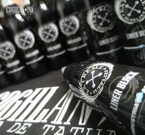 Imagen 7 de 7 de Tinta Tattoo Extreme Liner Black X 2oz Tatuajes Tatuar