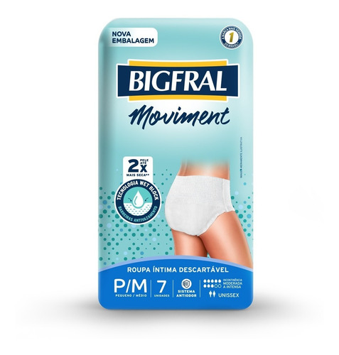 Imagem 2 de 6 de Kit Roupa Íntima Bigfral Moviment P/m - 56 Unidades