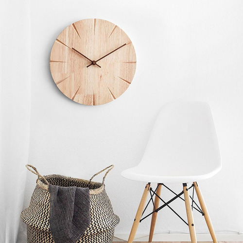Reloj De Pared De Madera Maciza, Reloj Decorativo, Regalo