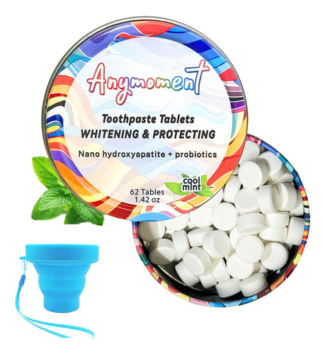 Pasta De Dientes En Tabletas Anymoment Whitening Con Nano-hi