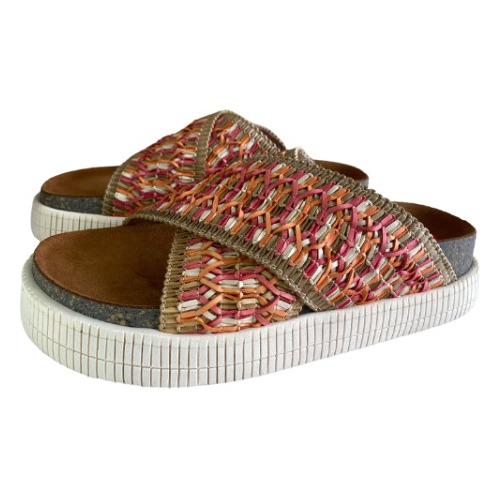 Sandalias Mujer Urbanas Comodas Zuecos Doble Tira Moda