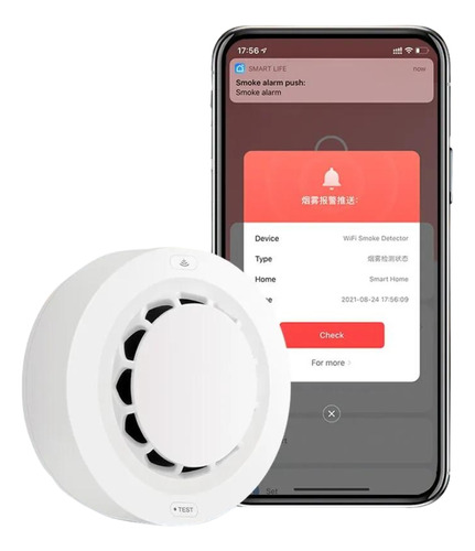 Alarma Detector De Humo  Inteligente Wifi - App Tuya