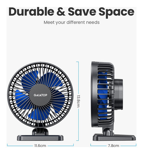 Ventilador De Escritorio Usb, Mini Pequeño Pero Potente,