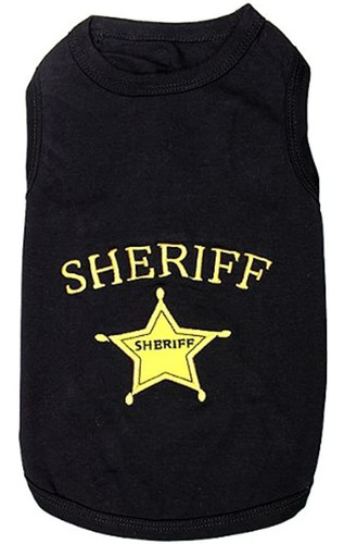 Parisino Mascota Sheriff Perro Camiseta Grande