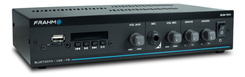 Amplificador Receiver Frahm Slim 1800 App 60w Rms Cor Preto Potência de saída RMS 60 W