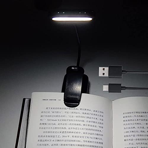 Luz De Libro Clip Leer Cama, Luz De Lectura Recargable ...