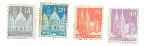 Alemania 1948 Bizona Edificios 10 Estampillas